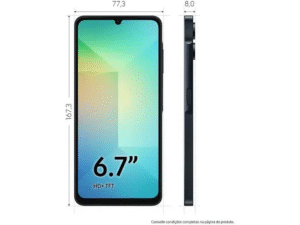 Smartphone Samsung Galaxy A06 128GB 4GB RAM Azul Escuro 6,7" Câm. Dupla + Selfie 8MP - Imagem 4