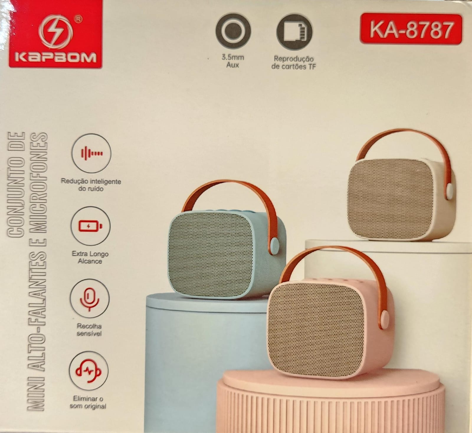 0225afd2e0ffce561ebf0c342e44e91c.jpeg Caixa de Som Bluetooth com Microfone 6W KA-8787 - Kapbom - Imagem 1