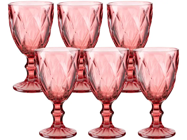 022d029f1a400a13c9fc876086c0b33d.png Jogo de Taças para Bebidas de Vidro 330ml - 6 Peças Haus Diamond Empire - Imagem 1