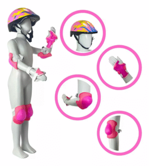 Kit Protecao Com Capacete Zippy - Rosa - Imagem 3