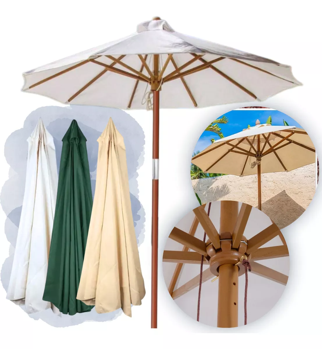 04b463c213e879343bed97a2fad24335.png Guarda Sol Ombrelone 3m Madeira Gigante Praia Piscina Cor:Bege - Imagem 1
