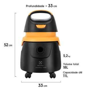 Aspirador De Po Acqua Power Aqp20 10l Preto Electrolux 220v Cor Laranja/Preto - Imagem 5