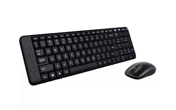 06f4ea0b7cee07a2e0d1faaaf1767c01.jpg Kit Mouse e Teclado Logitech MK220 sem fio preto - Imagem 1