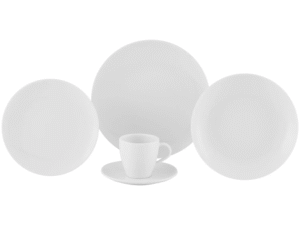 Aparelho de Jantar e Chá 20 Peças Tramontina de Porcelana Branco Redondo Silvia - Imagem 2