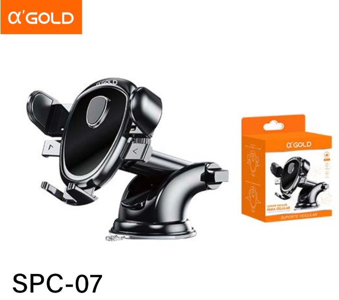 08fcb9860a267b949dc14fb965ed7b6b.jpg Suporte Veicular para Celular A'Gold SPC-07 - Imagem 1