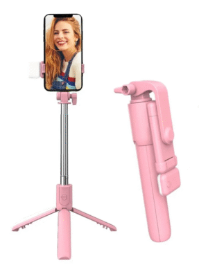 Tripe P/ Celular De Mesa Tipo Monopod - Rosa - Imagem 2