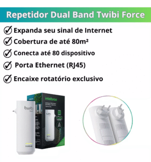 Extensor Mesh Wi-fi Dual Band Twibi Force Plug Branco Intelbras - Imagem 7