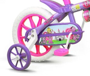 Bicicleta Infantil Nathor Aro 12 Violeta com Rodinhas Laterais - Imagem 4