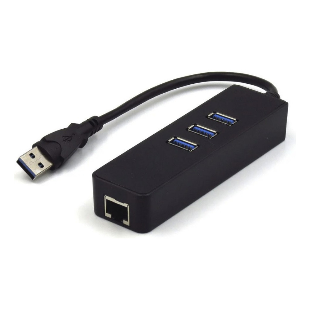 0e7ee28f51f0b69639f4bd5d11f351a1.jpg Hub Usb 3.0 com Entrada RJ45 FY-669 - Imagem 1
