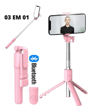 Tripe P/ Celular De Mesa Tipo Monopod - Rosa