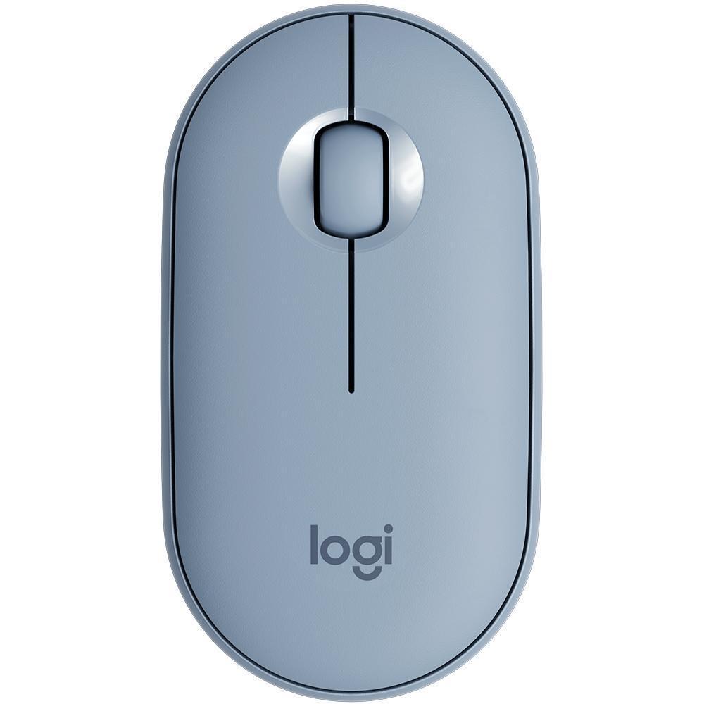 127882cb3162d4665c0193072b098445.jpg Mouse Sem Fio Logitech Pebble M350, Bluetooth, Wireless, USB, Azul - Imagem 1