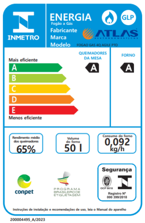 Fogão 4 Bocas Preto com Mesa Inox Atlas Agile Up Bivolt - Imagem 7