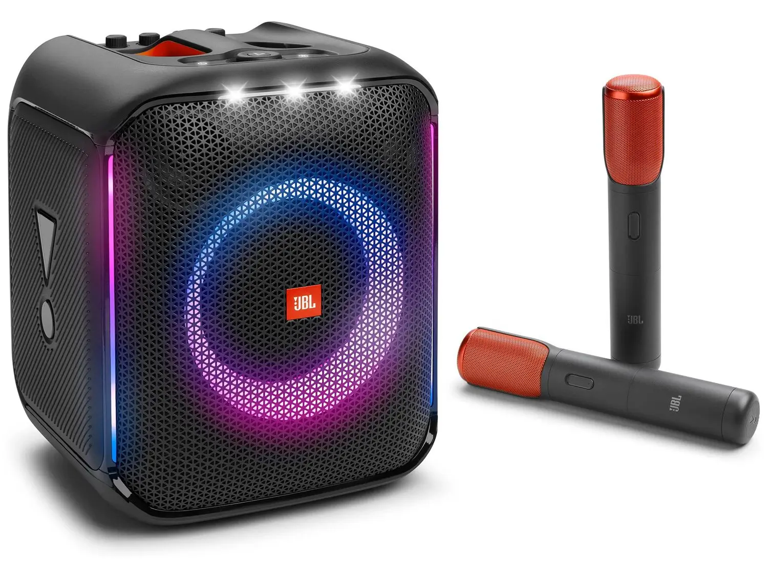 1a512f941fad4889ec7d8c67bc41af71.png Caixa de Som JBL Party Box Encore Bluetooth com 2 Microfones Amplificada Portátil com Microfone IPX4 100W - Imagem 1