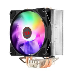 Cooler Para Processador Redragon TYR CC-9104, LED Rainbown, Intel e AMD, 120mm, PWM, FAN, 4 Heat Pipes, TDP 130W - Imagem 2