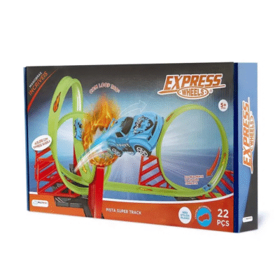 Pista de Corrida Super Track com Loop e Carrinho Express Wheels Multikids BR1016