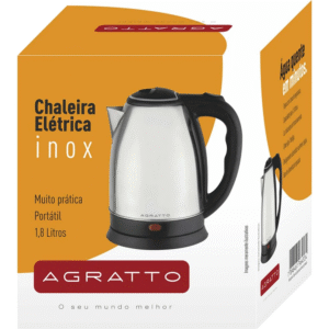 Chaleira Elétrica Agratto CE02 Prata Em Aço Inox 220V - Imagem 3