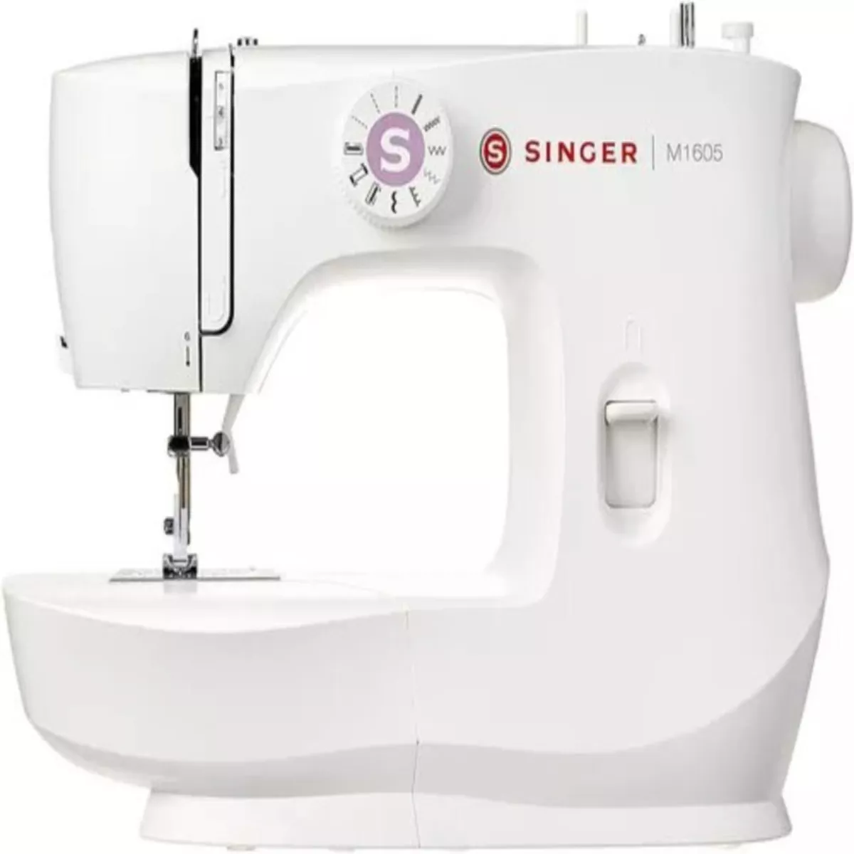 2087559094a2fd342ad6c569e2c64be5.png Maquina De Costura Reta Singer M1605 Portatil Branca 220v - Imagem 1