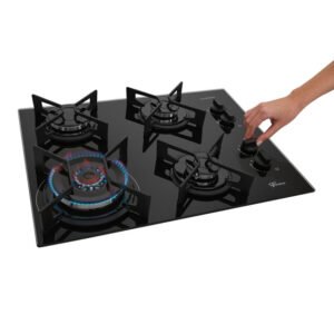 Cooktop a Gás Fischer 4 Bocas Fit Line Tripla Chama Trempe Iron - Imagem 4