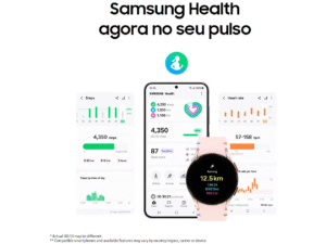 Smartwatch Samsung Galaxy Watch FE 40mm Preto 16GB Bluetooth - Imagem 5