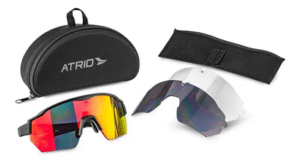 Oculos Atrio Sprinter Lite Kit 3 Lentes Black Red - Bi235 Cor Da Armacao Preto Cor Da Lente Laranja-claro - Imagem 3