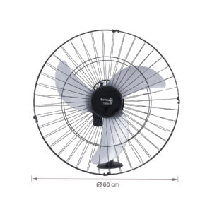 Ventilador de Parede Loren Sid 60cm Tufão Bivolt Preto - Imagem 2