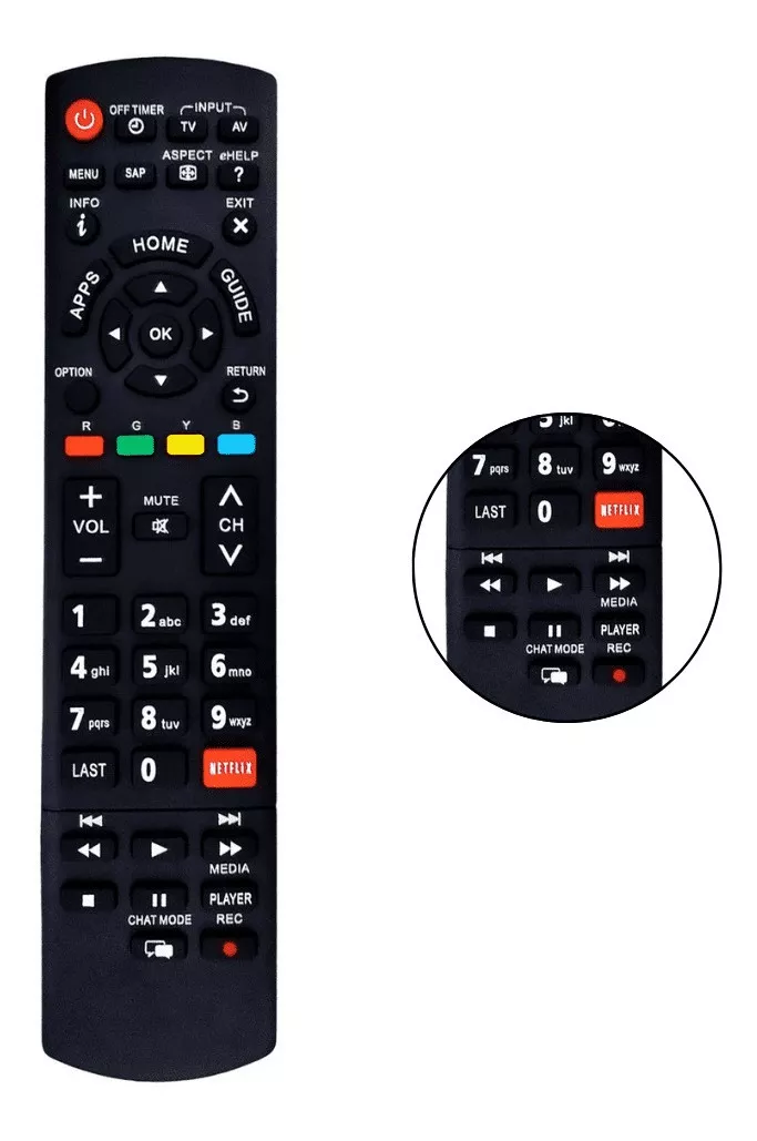 2d956bcb9092ac6f089bb91ab1400fda.png Controle para TV Compatível Panasonic - Imagem 1