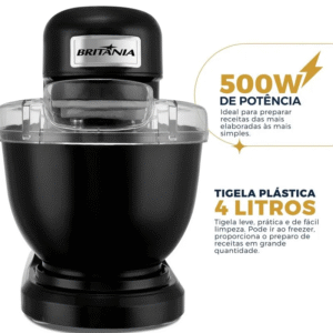 Batedeira Planetária Britânia BBPE01 12 Velocidades 4L 500W 220V - Imagem 7