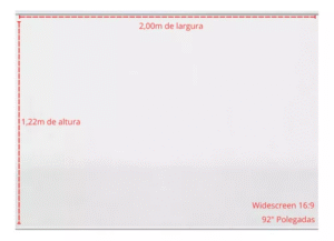 Tela de Projeção 92 Polegadas com Tripe com Garras 2,5m - Imagem 3