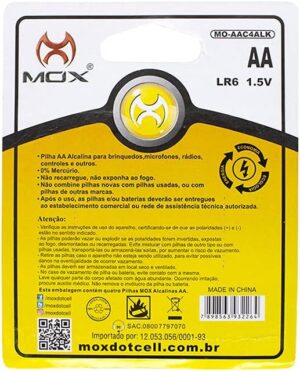 Pilha Alcalina AA Mox Cartela Com 4 Pilhas Mo-aac4alk - Imagem 2