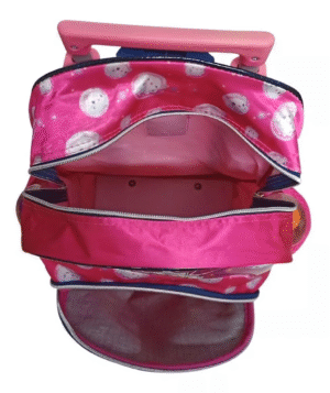 Mochila Escolar Infantil Com Rodinhas Tsum Tsum Marie Pink - Imagem 7