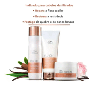 Kit Wella Fusion Trio Máscara + Shampoo + Condicionador - Imagem 2