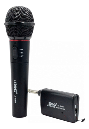 Microfone Sem Fio Wireless Karaokê Preto Le-996w - Imagem 5