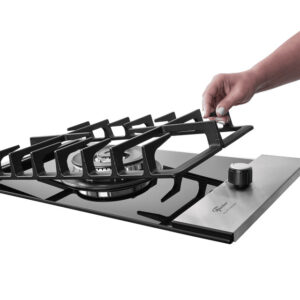 Cooktop a Gás Fischer 1 Boca Tripla Chama Platinium com Trempe de ferro fundido Mesa Vidro Bivolt - Imagem 4