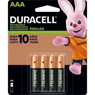 Pilha Recarregável AAA 900mAh (Cartela c/4 pilhas)
