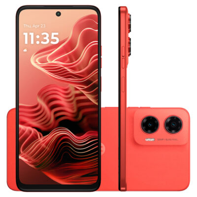 Smartphone Motorola Moto G35 256GB Coral 5G 6GB RAM 5G 6,7" Câm. Dupla + Selfie 16MP