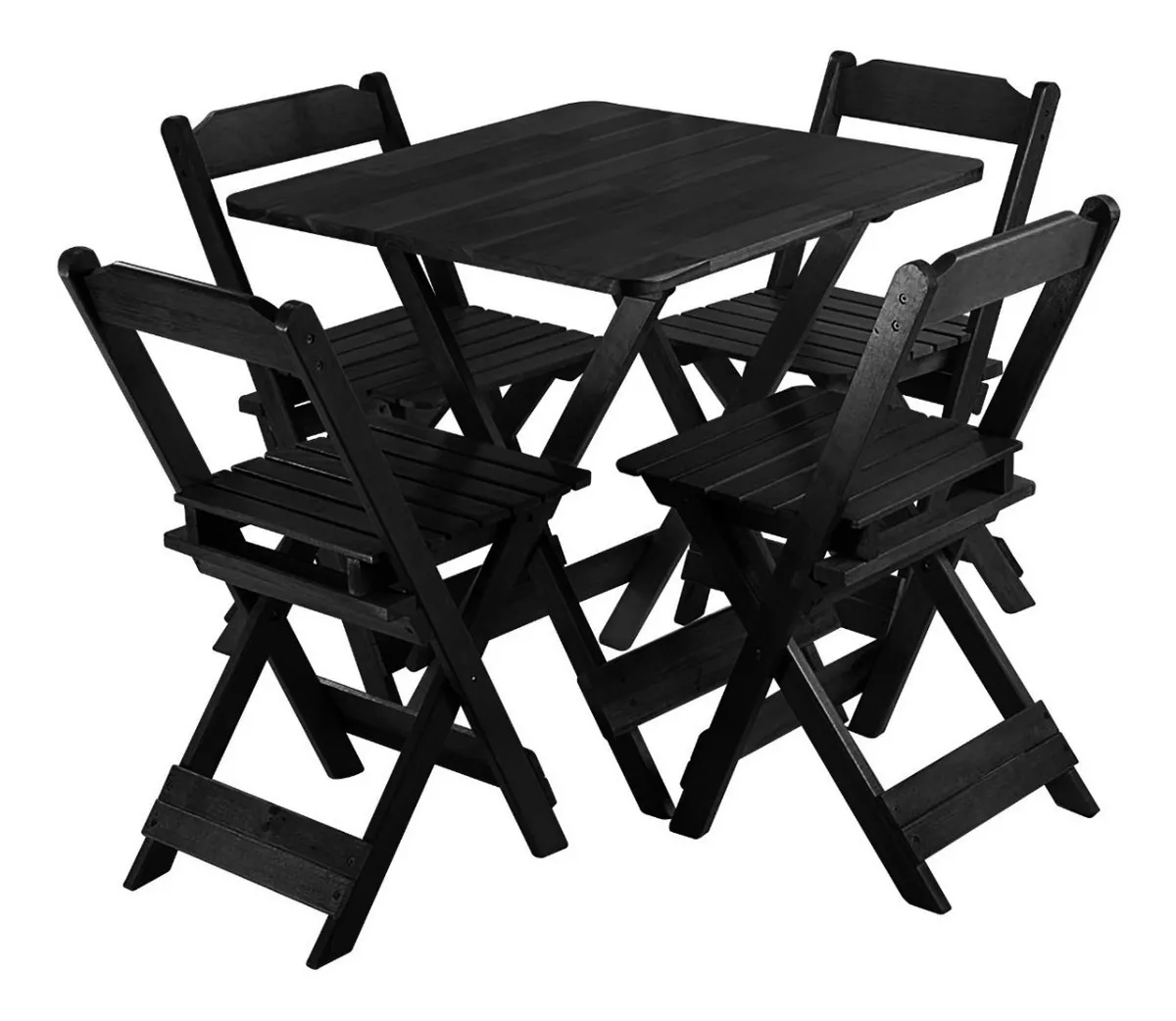 3bf02a987e0c3de62bf9ad2d83a91aba.png Mesa Madeira Conjunto Dobrável 70x70 C/ 4 Cadeiras Cor Preto - Imagem 1