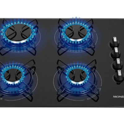 Cooktop 4 Bocas Mondial a Gás GLP Preto Bivolt