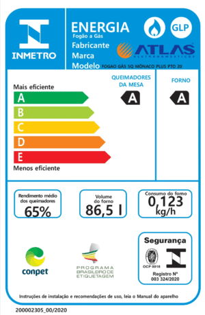 Fogão 5 Bocas Preto com Mesa Inox Atlas Mônaco Plus Bivolt - Imagem 7