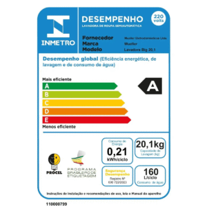 Tanquinho de Lavar Roupa Mueller Big 20 kg com Sistema de Drenagem no Painel 220V - Imagem 4