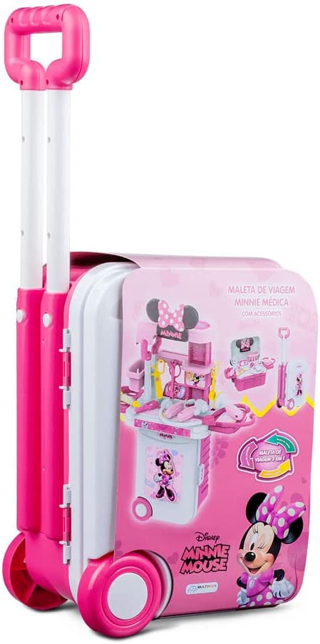 43b126e580c6db1edd2ccf1d922a866f.jpg Maleta de Viagem Minnie Medico Playset 3 em 1 Multikids BR1296 - Imagem 1
