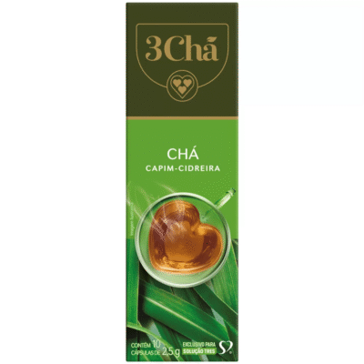 Cápsula de chá capim cidreira Três Corações CX 10 UN