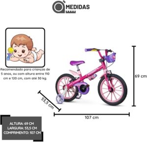 BICICLETA ARO 16 TOP GIRLS 05 NATHOR - Imagem 7