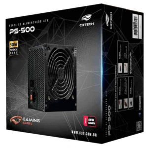 Fonte de Alimentação C3TECH PS500BK 500W 20+4P ATX - Imagem 4