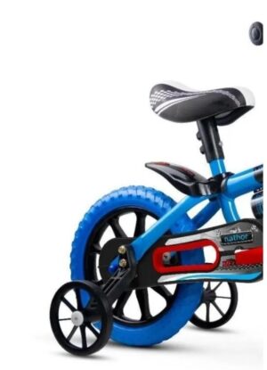 Bicicleta Infantil Aro 12 Nathor Azul com Rodinhas Laterais - Imagem 4