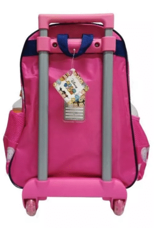 Mochila Escolar Infantil Com Rodinhas Tsum Tsum Marie Pink - Imagem 5