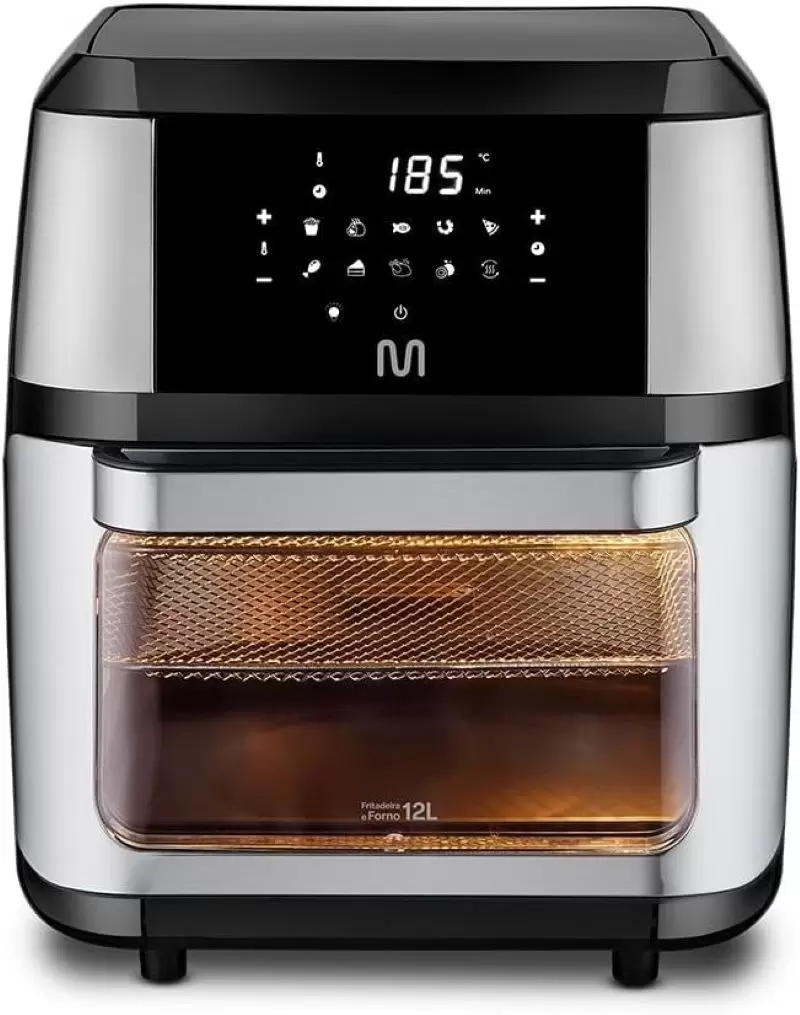 48d4780c2e8274d21335ddba9114493d.png Air Fryer Forno 12l Painel Digital 1800w-220v Multi Go226 - Multilaser - Imagem 1