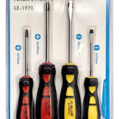Kit Conjunto 2 Chaves De Fenda e 2 Phillips Le-1978
