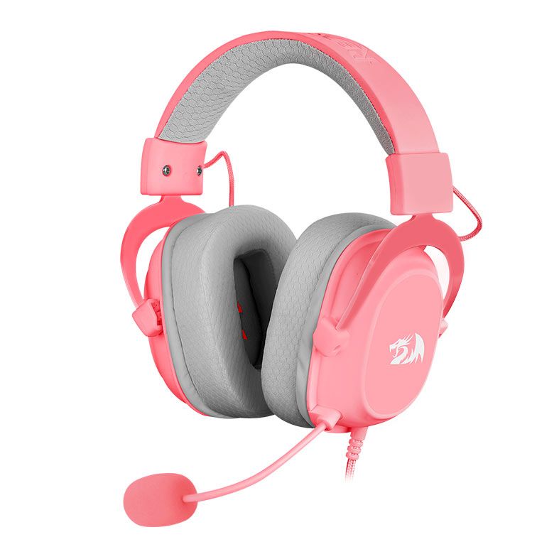 4ba21e1db105d485f81e36b9403015e9.jpg Headset Gamer Redragon Hero H530-P, Rosa, Driver de 53mm, P3, Microfone com Redução de Ruído, Controlador Integrado - RO - Imagem 1