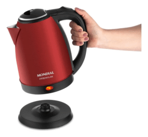 Chaleira Elétrica Pratic Mondial Vermelho/inox 1500w Ce-06-r Cor Vermelho 220V - Imagem 4