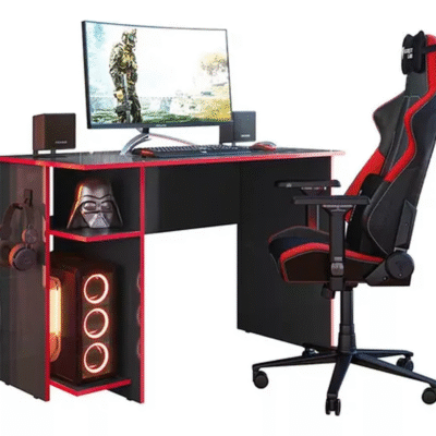 Mesa Computador Gamer Cor Preto E Vermelho